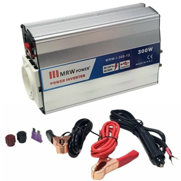 MRW Power 300Watt 12V-220Volt Inverter MRW-300-12-362- - Görsel 2